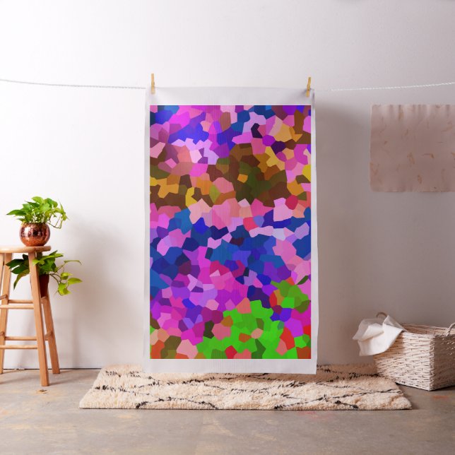 Colourful Crystaline Abstract Fabric (In Situ)