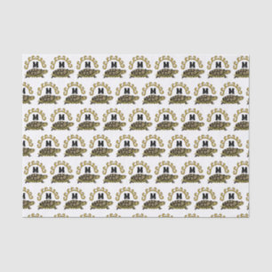 Colourful Cumberland Slider Turtle Monogram Tissue Paper