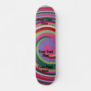colourful curves modern abstract design skateboard