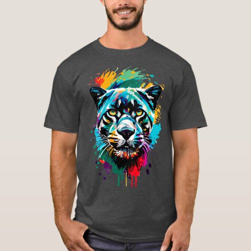 Colourful Cute  Wild Cat T_Shirt