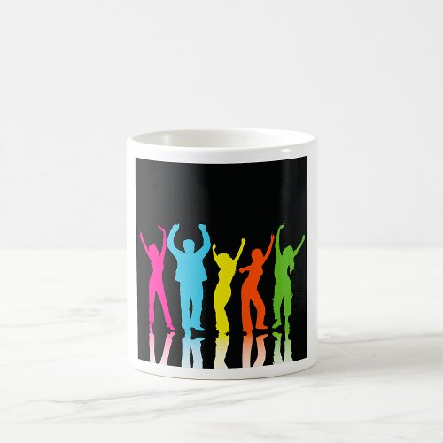 Colourful Dancers Dancing Around Coffee Mug