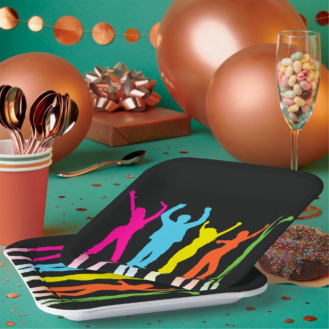 Colourful Dancers Dancing Around Paper Plates (Creator Uploaded)