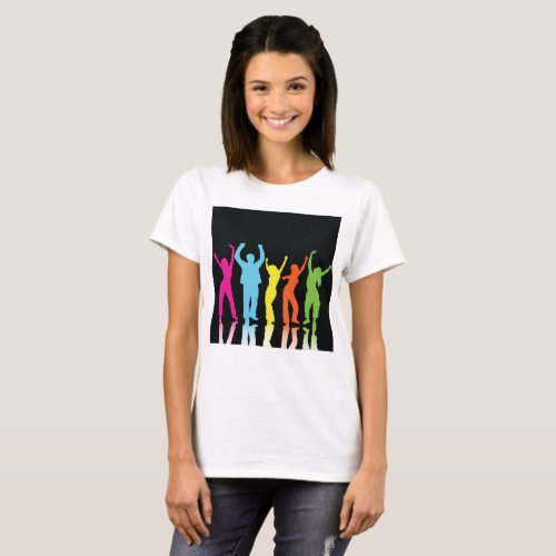 Colourful Dancers Dancing Around T_Shirt