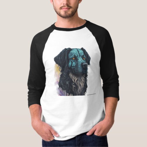 Colourful design of Dog T_Shirt