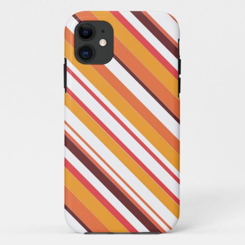 Colourful Diagonal Stripes Seamless Pattern iPhone 11 Case