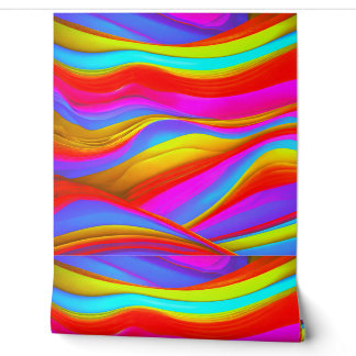 Colourful Digital Design Textured Vinyl Peel and S Wallpaper