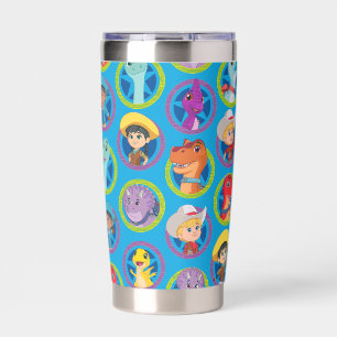 Colourful Dino Ranch Pattern Insulated Tumbler