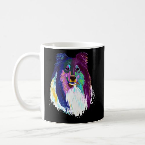 Colourful Dog Rough Collie Coffee Mug