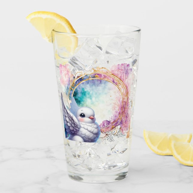 Colourful Dove Glass (Front Ice)