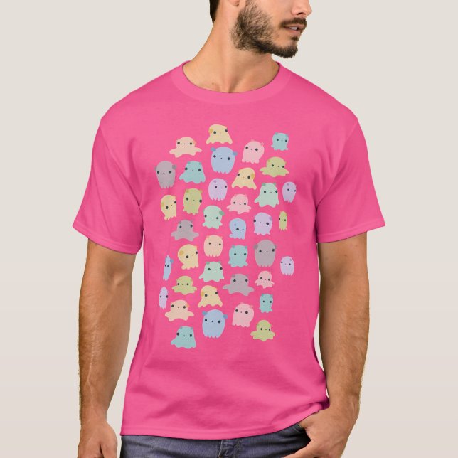Colourful Dumbo Octopus Pattern T-Shirt (Front)
