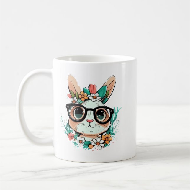 Colourful Easter Bunny Head Mug (Left)