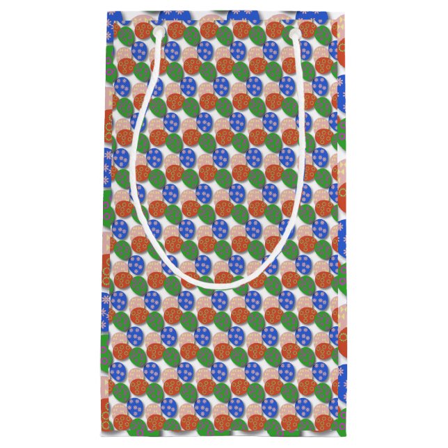Colourful Egg Patterned Small Gift Bag (Front)