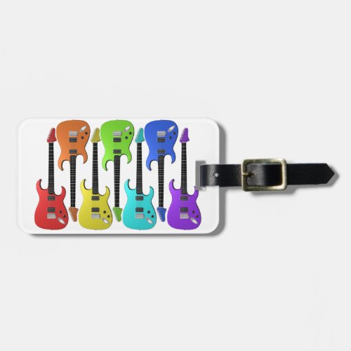 Colourful Electric Guitars Luggage Tags