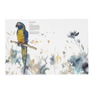 Colourful Endangered Macaw Placemat