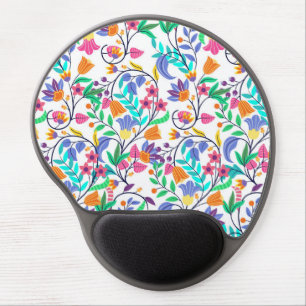 Colourful Exotic Floral Pattern-23147 Gel Mouse Pad