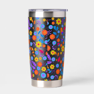 Colourful Exotic Floral Pattern-23165 Insulated Tumbler