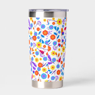 Colourful Exotic Floral Pattern-23165 Insulated Tumbler
