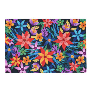 Colourful Exotic Floral Pattern-68578 Placemat
