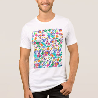 Colourful Exotic Floral Pattern Tri-Blend Shirt
