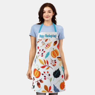 Colourful Fall Design Happy Thanksgiving Apron