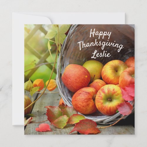 Colourful Fall Foliage Thanksgiving Holiday Card