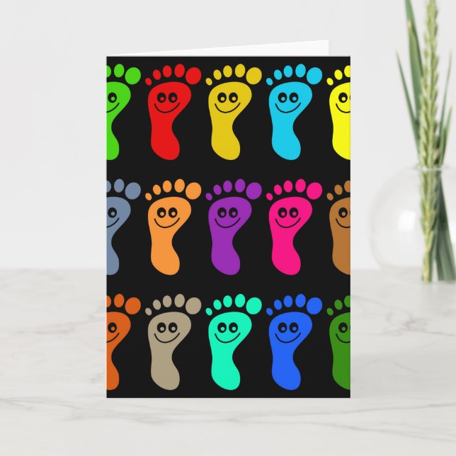 Colourful Feet Card (Front)