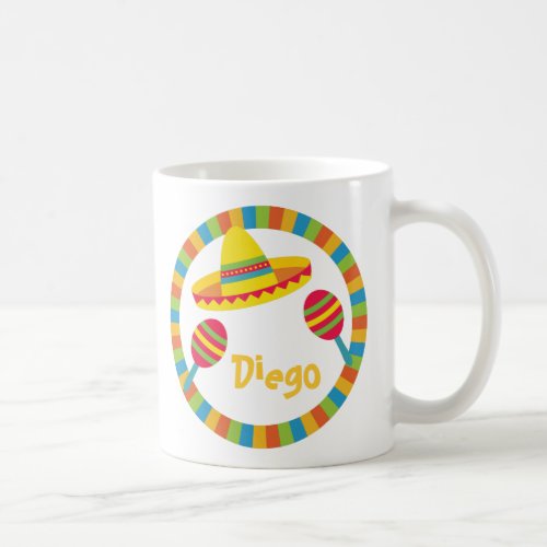 Colourful Fiesta Sombrero Hat Maracas Coffee Mug