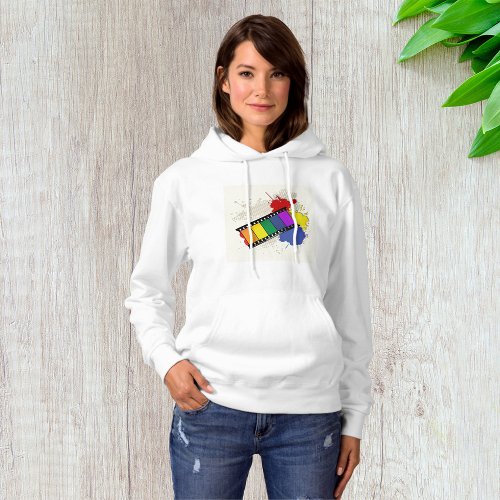 Colourful Filmstrip Womens Hoodie