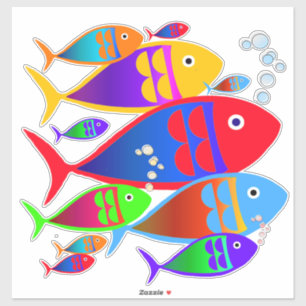 Colourful Fish Art Décor Design Sticker