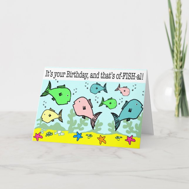 Colourful Fish Birthday Card (Front)