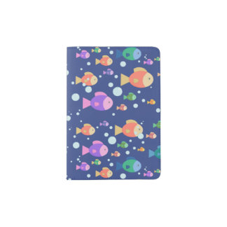 Colourful fishes underwater passport holder