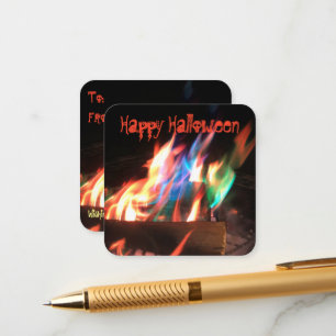 Colourful Flame Pgotograph  Enclosure Card