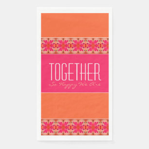 Colourful Floral Accented Paper Guest Towels