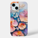 Colourful Floral Ink Art iPhone Case