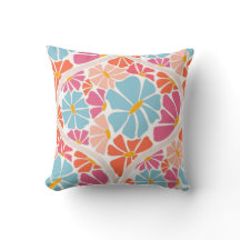Colourful Floral | Throw pillow cover