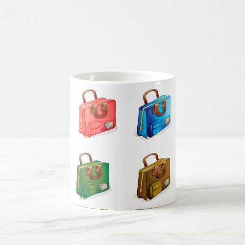 Colourful Four Suitcases Mug