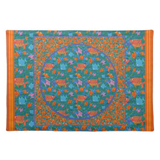 Colourful Fun Fish in the Sea Cloth Placemat
