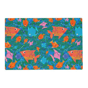Colourful Fun Fish in the Sea Laminated Placemat