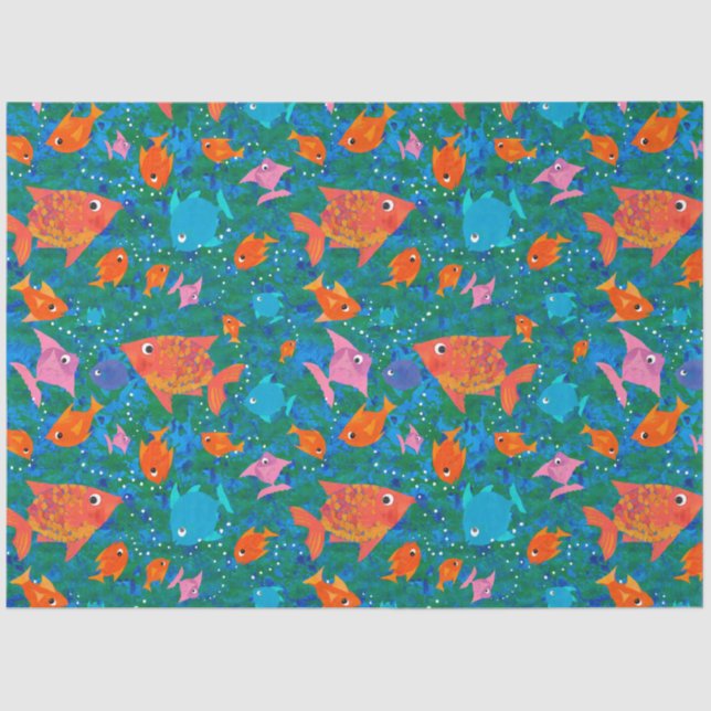 Colourful Fun Fish in the Sea Tissue Paper (Front)