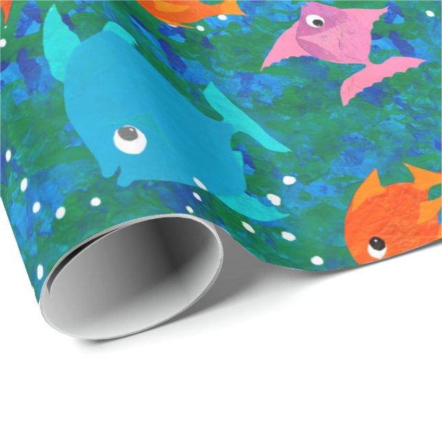 Colourful Fun Fish in the Sea Wrapping Paper (Roll Corner)