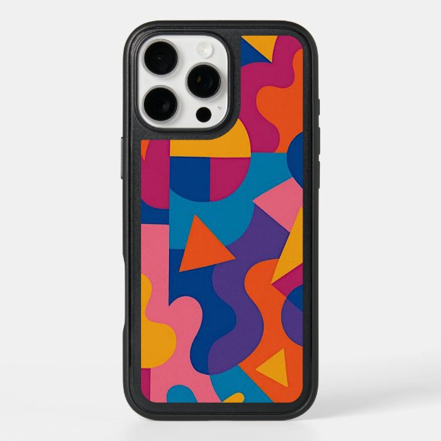 Colourful Funky Amorphous Shapes Art Pattern Otterbox iPhone Case (Back)