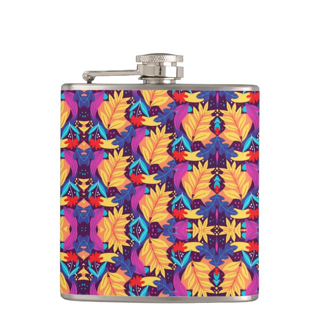 Colourful genetic pattern flask (Front)