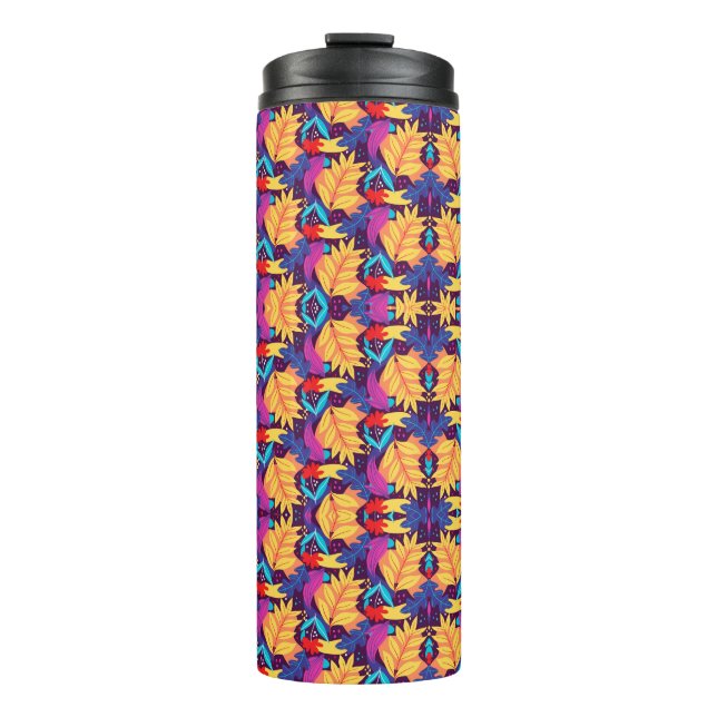 Colourful genetic pattern thermal tumbler (Front)