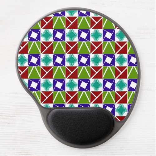 Colourful Geometric Graphic Design Gel Mouse Pad