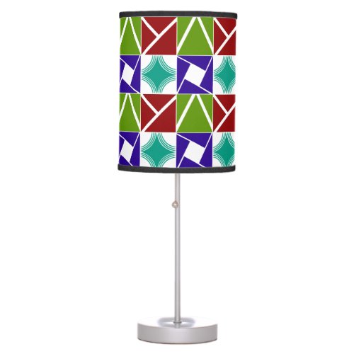 Colourful Geometric Graphic Design Table Lamp