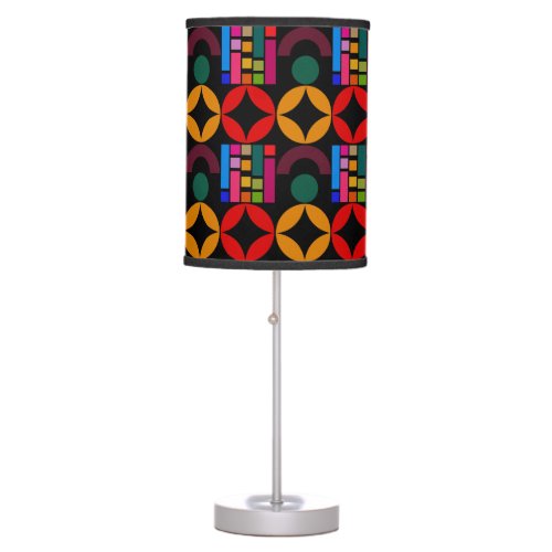 Colourful Geometric Graphic  Table Lamp