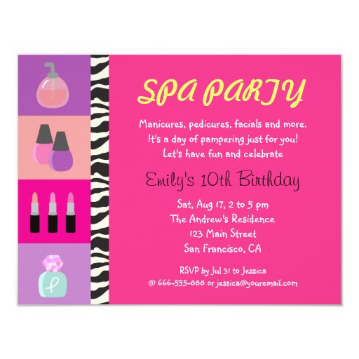 Girly Party Invitations 6