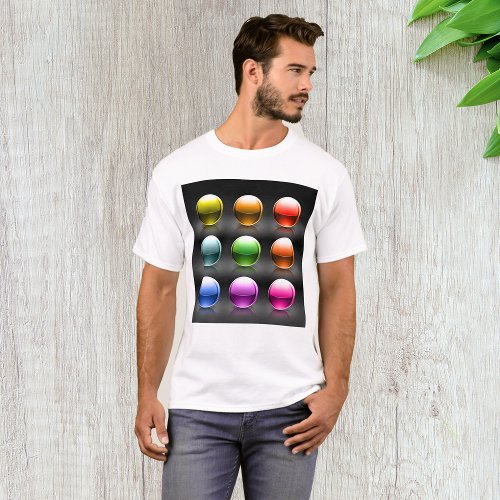 Colourful Glass Balls Mens T_Shirt