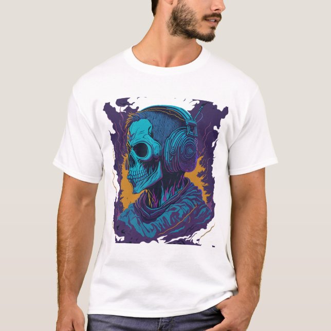 Colourful graffiti illustration of a Ghost T-Shirt (Front)