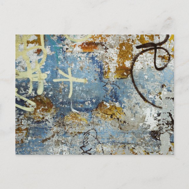 Colourful graffiti texture postcard (Front)